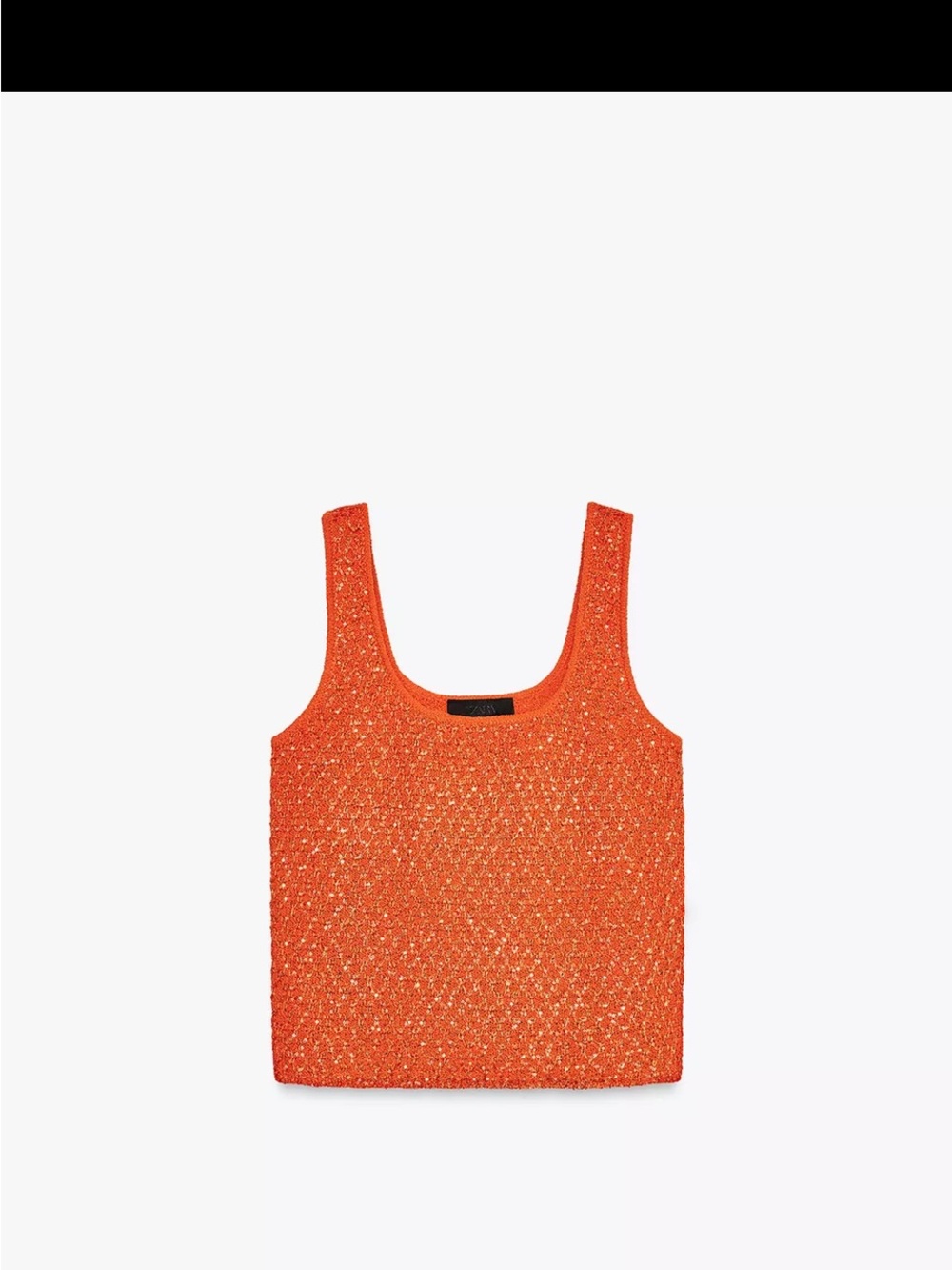 Zara sequin knit crop top